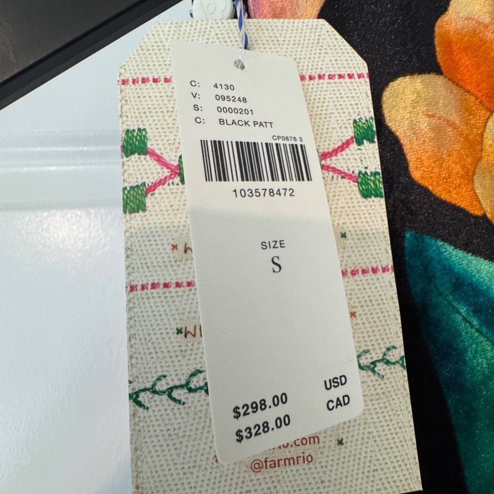 Farm Rio x Anthropologie Mock-Neck Printed Velvet Midi Dress - Picture 12 of 12